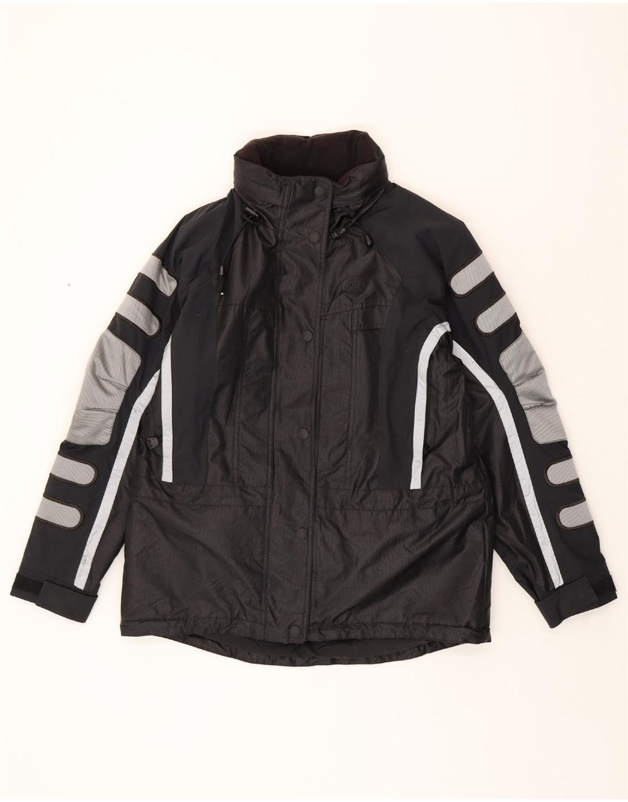 Giacca a vento donna FILA IT 46 48 grande nero colorblock poliammide DN40