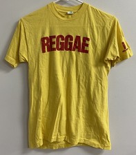 REGGAE ISLAND RECORDS Vintage Original 1970s Promo Yellow T-Shirt