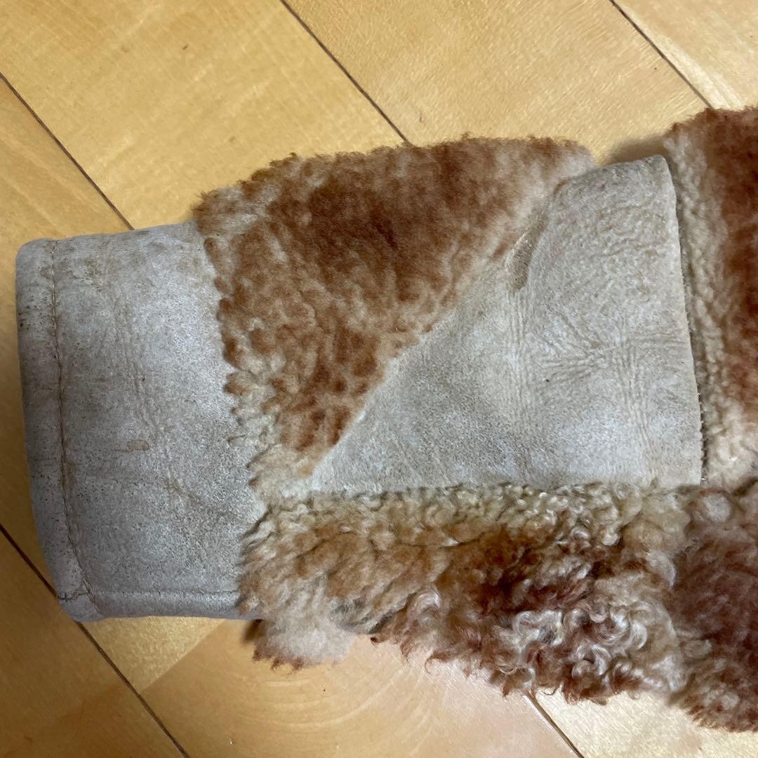 70s 80s vintage patchwork shearling jacket - image 7