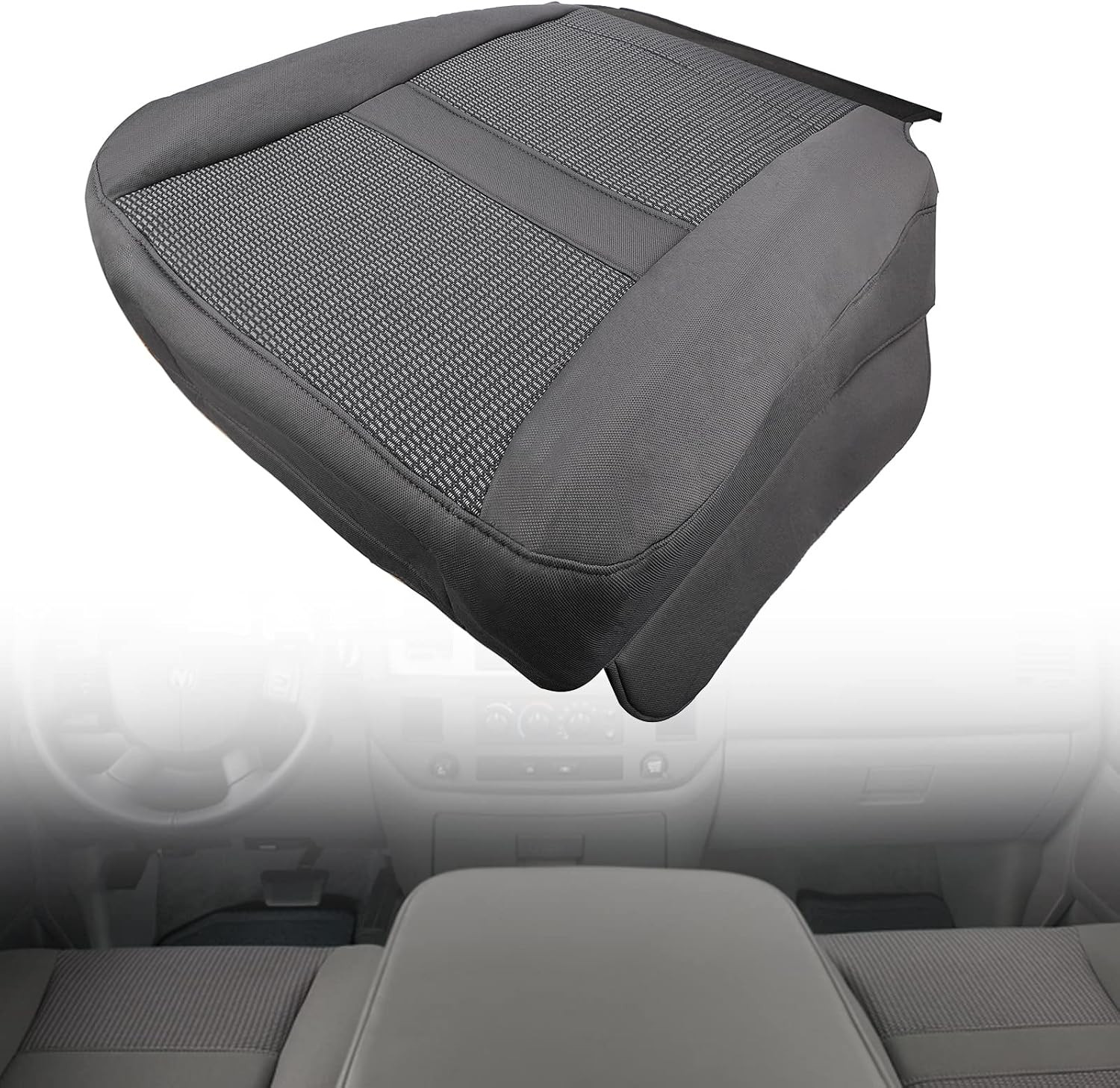 Driver Bottom Seat Cover 2006-10 Dodge Ram 1500 2500 3500 Front Left Dark Gray