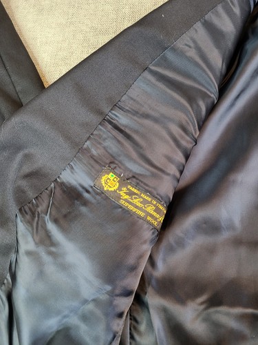 Brooks Brothers Blazer Boys 18 Loro Piana Wool Navy Blue Gold Button Sports Coat - Picture 10 of 10