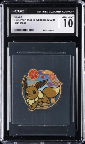 2024 POKEMON MOBILE STICKERS SUNCREST EEVEE CGC 10 GEM MINT