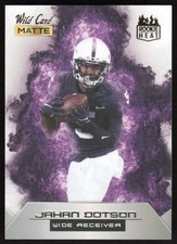 2022 Wild Card Matte Rookie Heat White/Purple Jahan Dotson #RH-13 - Penn State. rookie card picture