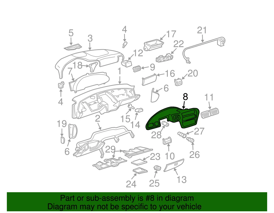 Borde de racimo GM genuino 22609562 CANTIDAD 1 Foto 4 de 4