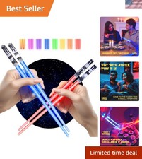 Lightsaber Led Light Up Chopsticks 2 Pair, Red  Blue
