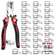 40pcs Key Fob Hardware Set with Pliers, 1 Inch Lanyard Keychain Hardware, 4