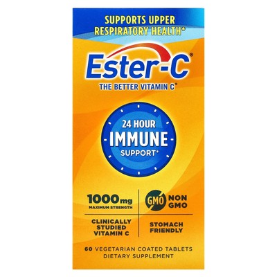 24 Hour Immune Support, 1,000 mg, 60 Vegetarian Coated Tablets