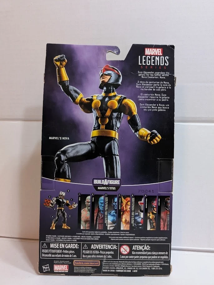 Boneco de ação Marvel Legends NOVA Titus Build A Figure Series 6” Hasbro C0623 - Imagem 2 de 3