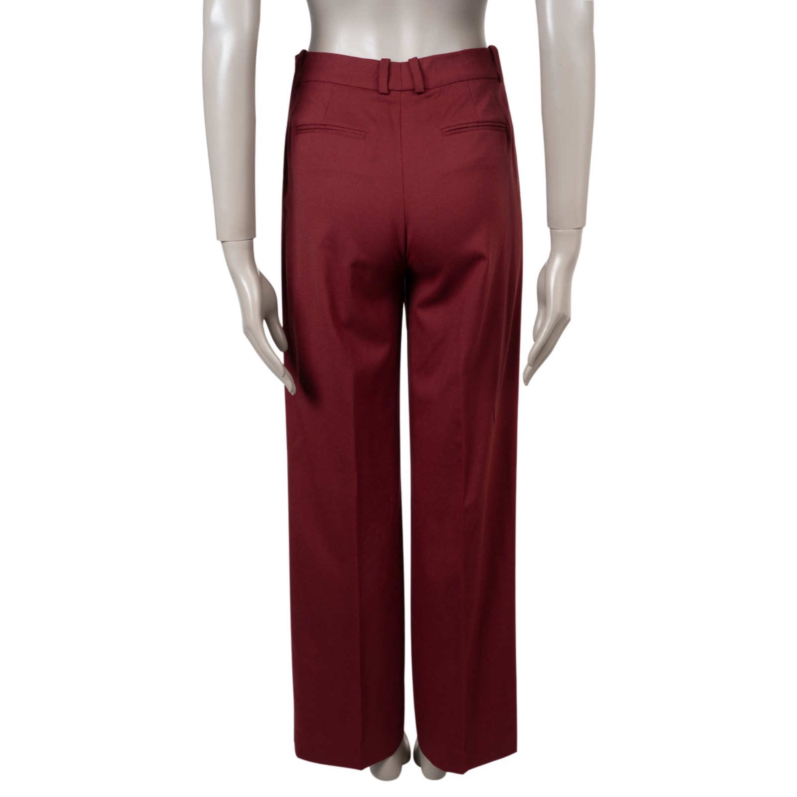 73935 auth LORO PIANA dark red cashmere 2021 WIDE LEG Pants 40 S image 3