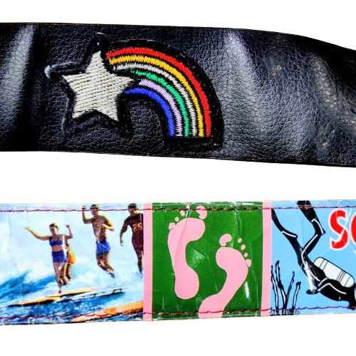 Vintage-Style Patch Belts Bundle – Black Embroide… - image 7