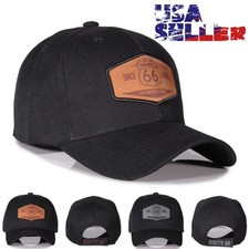 Route 66 Mother Road Baseball Cap Adjustable Patch Classic Men Curved Brim Hat
