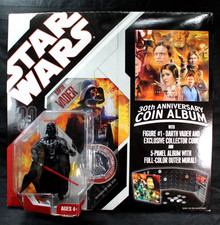 Star Wars 30th Anniversary Coin Album Plus Darth Vader Action Figure NEW SEALED