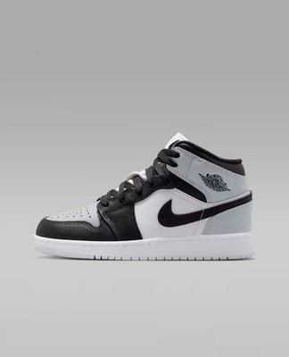 Nike Air Jordan 1 Mid GS Black Aura Squadron Blue DQ8423-602 Big Kids