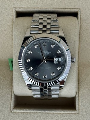 Rolex Datejust 126334 Silver Jubilee Bracelet with Silver Bezel Watch Only
