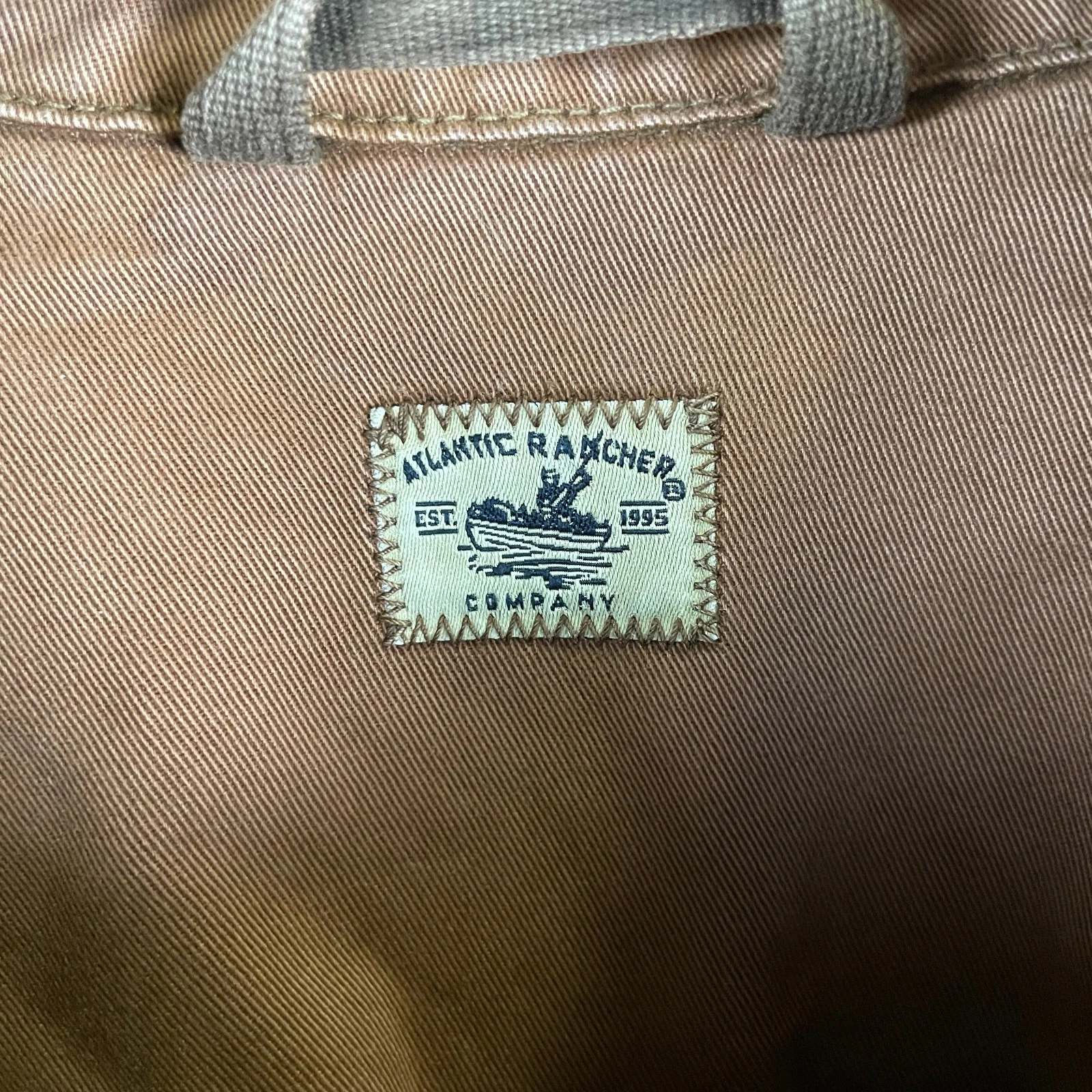 Atlantic Rancher Boatyard Cruiser Jacket Mens L Tobacco Cotton Chore Pristine - product detail image 7