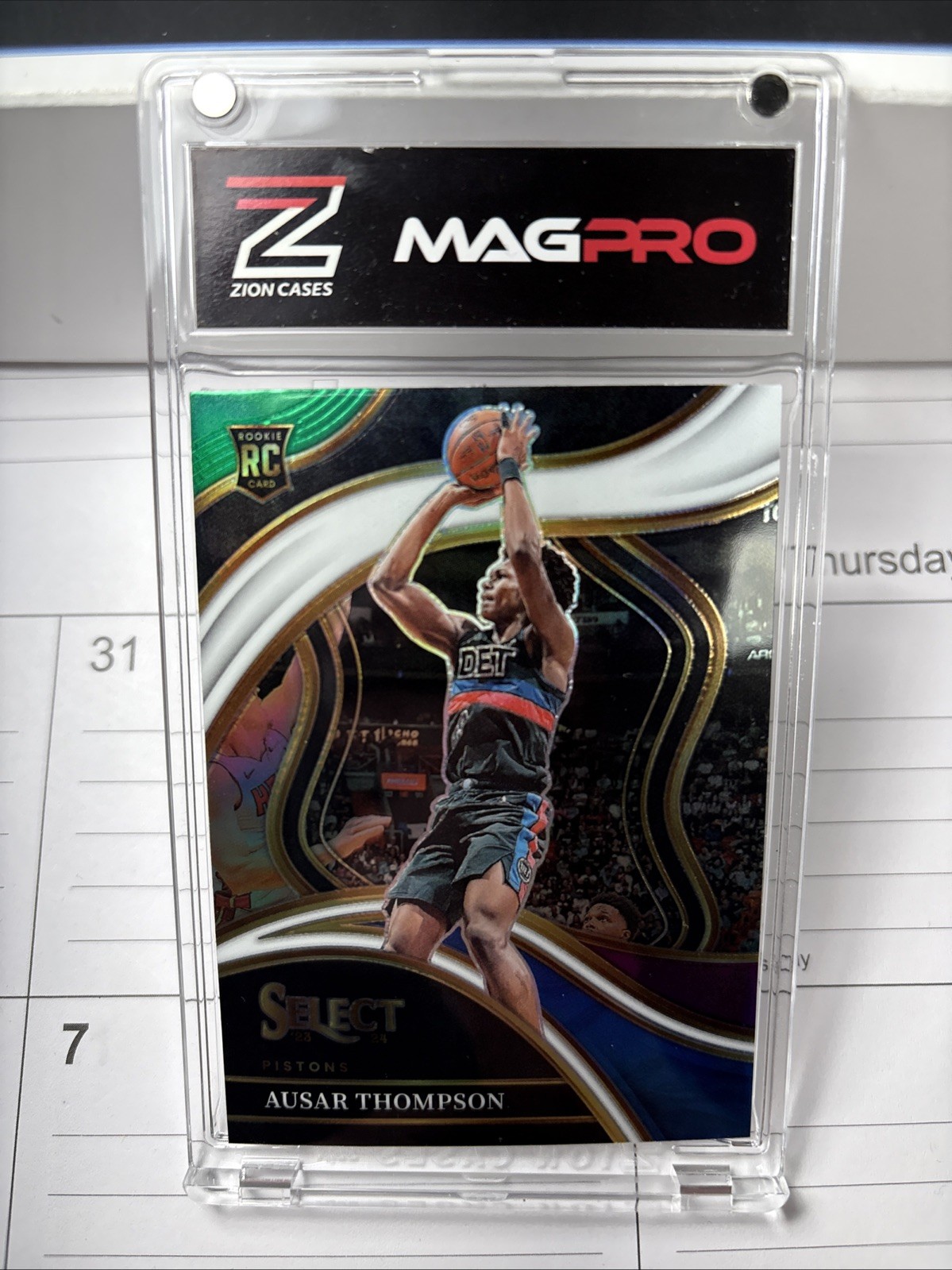 Ausar Thompson Panini Select 2023-24 Courtside Green White Purple Rookie #284