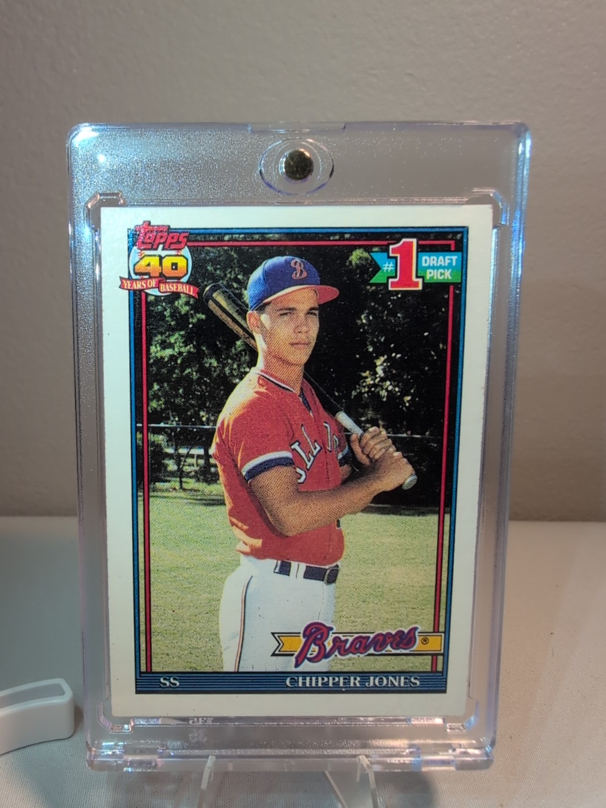 1991 Topps CHIPPER JONES #1 Draft Pick #333 (RC)