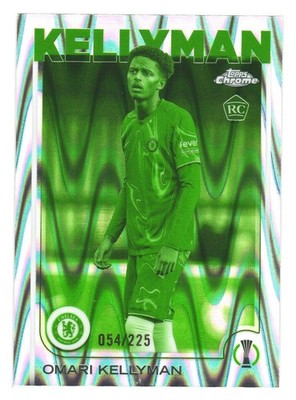 2024-25 Topps UCC Chrome Chelsea FC RayWave Omari Kellyman RC /225