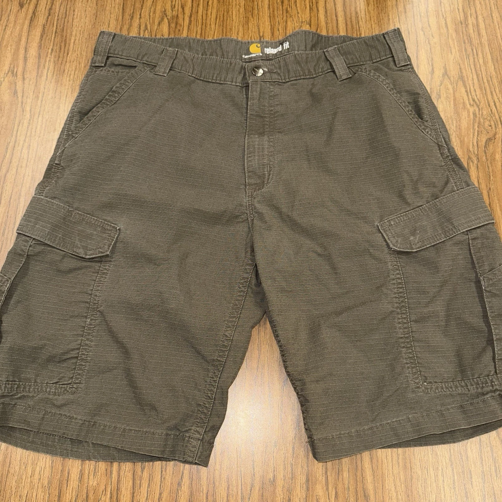 Carhartt Mens Force Broxton Cargo Shorts Size 38 Inseam 11” Brown Relaxed Fit