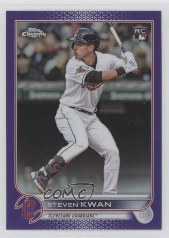 2022 Topps Chrome Update Purple Refractor Steven Kwan #USC85 1o3q