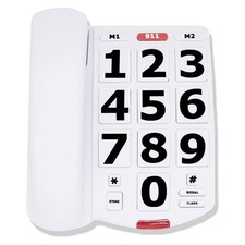 Big Button Amplified Corded Phone for Elderly  Seniors - Extra Loud Ringer, ...