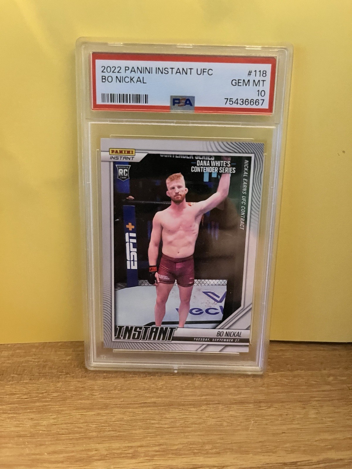 2022 Panini Instant UFC - Bo Nickal #118 /2558 (RC) PSA 10 GEM MT