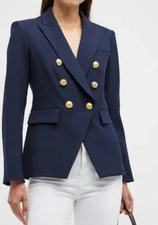 Veronica Beard Miller  Dickey Jacket blue Wool Women's  size 8 NWOT