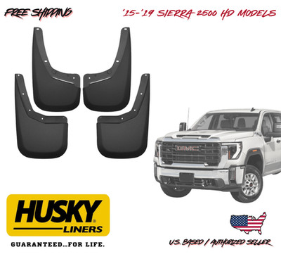 2015-2019 GMC Sierra 2500 HD Husky Mud Guards MudFlaps Custom Direct Fit