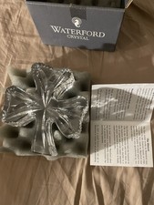 EXCELLENT COND Vintage Waterford Crystal Irish Shamrock Paperweight -