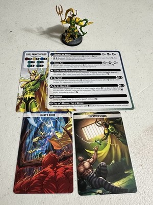 Marvel Crisis Protocol Loki Prince of Lies Painted w/ Character & Tactic Cards