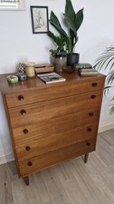 Mid Century Avalon Teak Chest Of Drawers Retro Vintage