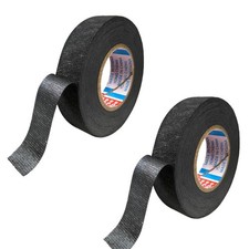2x Fabric Electrical Tape Heat Resistant Car Automotive Wiring Harness Black 5/8