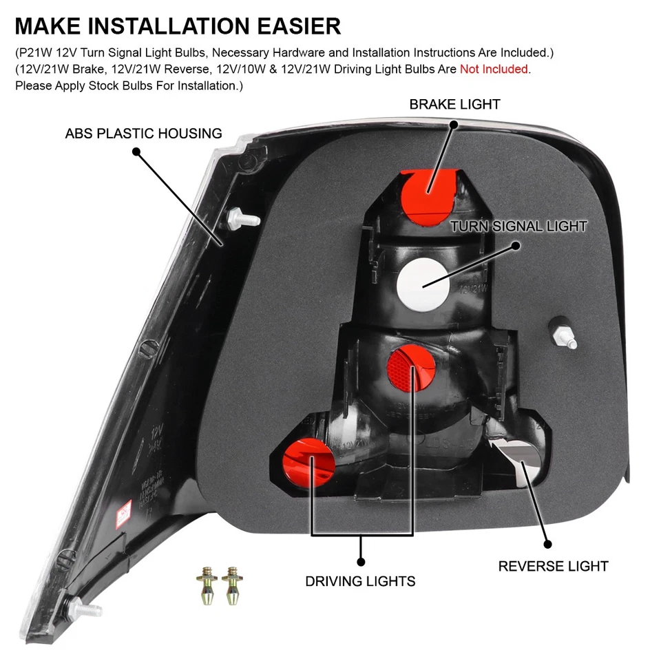 Smoke Fits 1999-2006 Volkswagen Golf IV MK4 Tail Lights Brake Lamps Left+Right - Imagem 4 de 4