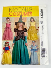 MCCALL'S Costumes MP227 Girls' Princess Witch Size CCE Size 3,4,5,6 FF/UNCUT