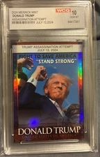 2024 Merrick Mint Donald Trump POTUS Assassination Attempt Card WCG Gem Mint 10