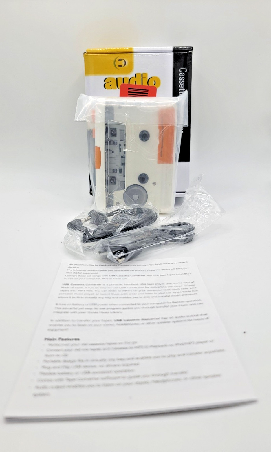 Retro USB Cassette Converter to MP3 &ndash; Auto-Reverse &ndash; Por