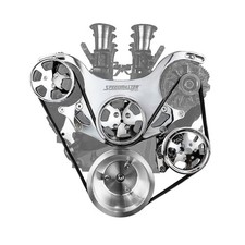 Chevy Bbc 454 Aluminum Complete Serpentine Engine Pulley Kit Polished