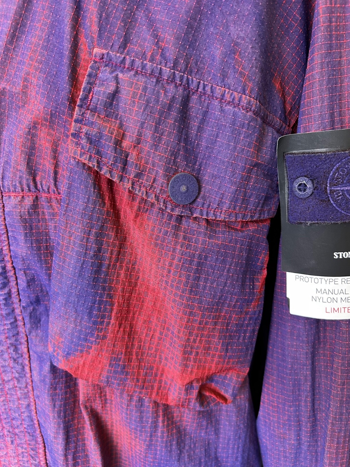 Stone Island Red Prototype Series 04 Manual Flocking Nylon Metal Grid OVD 23/100 image 9