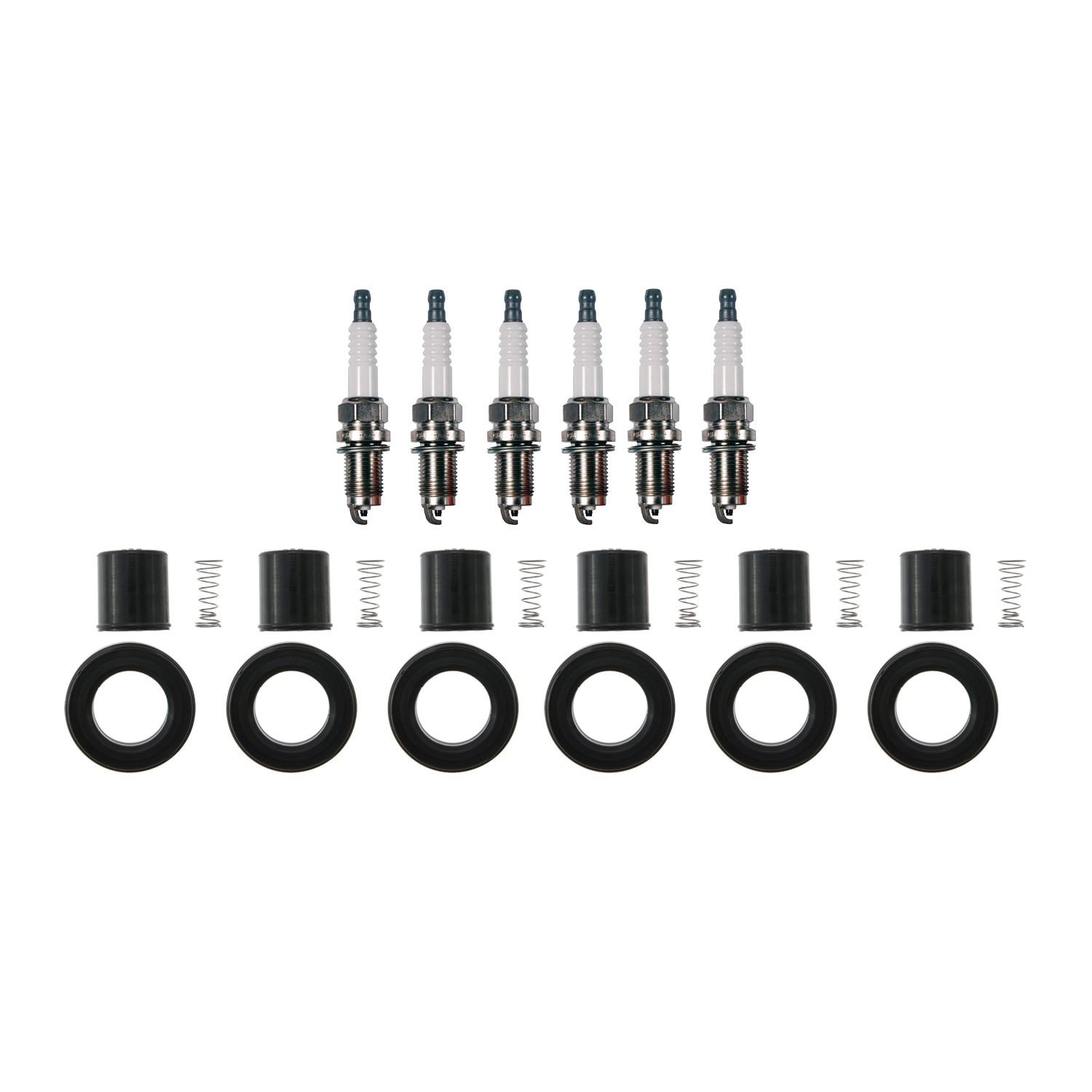 Denso 6 U-Groove Spark Plugs  NGK 6 Coil Boots for Acura RL TL Accord V6