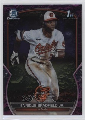2023 Bowman Draft Chrome Fuchsia Lunar Refractor /199 Enrique Bradfield Jr 19wt