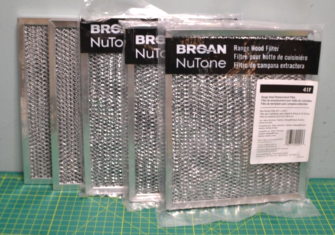 New Pack of 5 Broan/Maintenance Warehouse Range Hood Filter 41F 8 3/4