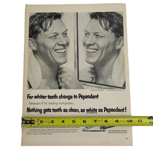 VTG 50's Double Sided Ad Pepsodent Toothpaste / White Horse Whisky / Appian Way - Picture 3 of 5