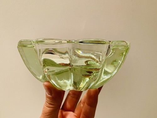🔴 splendido svuotatasche in cristallo orig. Pierre Davesn art deco 1930 - Imagen 3 de 3