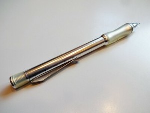 Writing SENSA ZEPHYR CRYSTAL SILVER BALLPOINT PEN Black Ink USA 5 1/2" Works