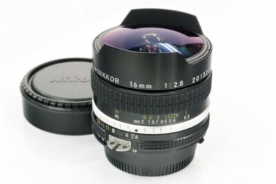 Nikon Ai-s Fisheye Nikkor 16mm F2.8 MF Fisheye Prime Objektiv Ausgezeichnet a...