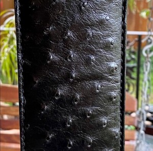 Genuine Full Quill Ostrich Skin Guitar Strap