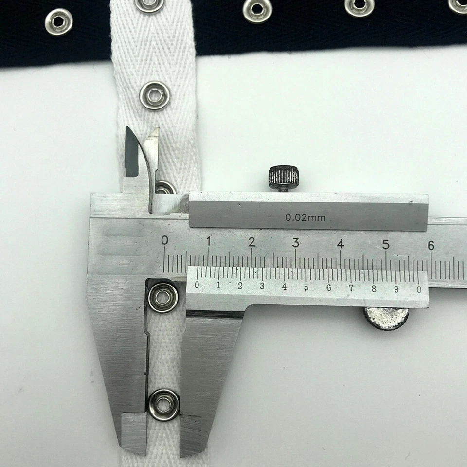 1 Y Cotton Metal Snap Fastener Tape Press Ribbon Buttons Trim Garment Sewing DIY - Image 4 of 4