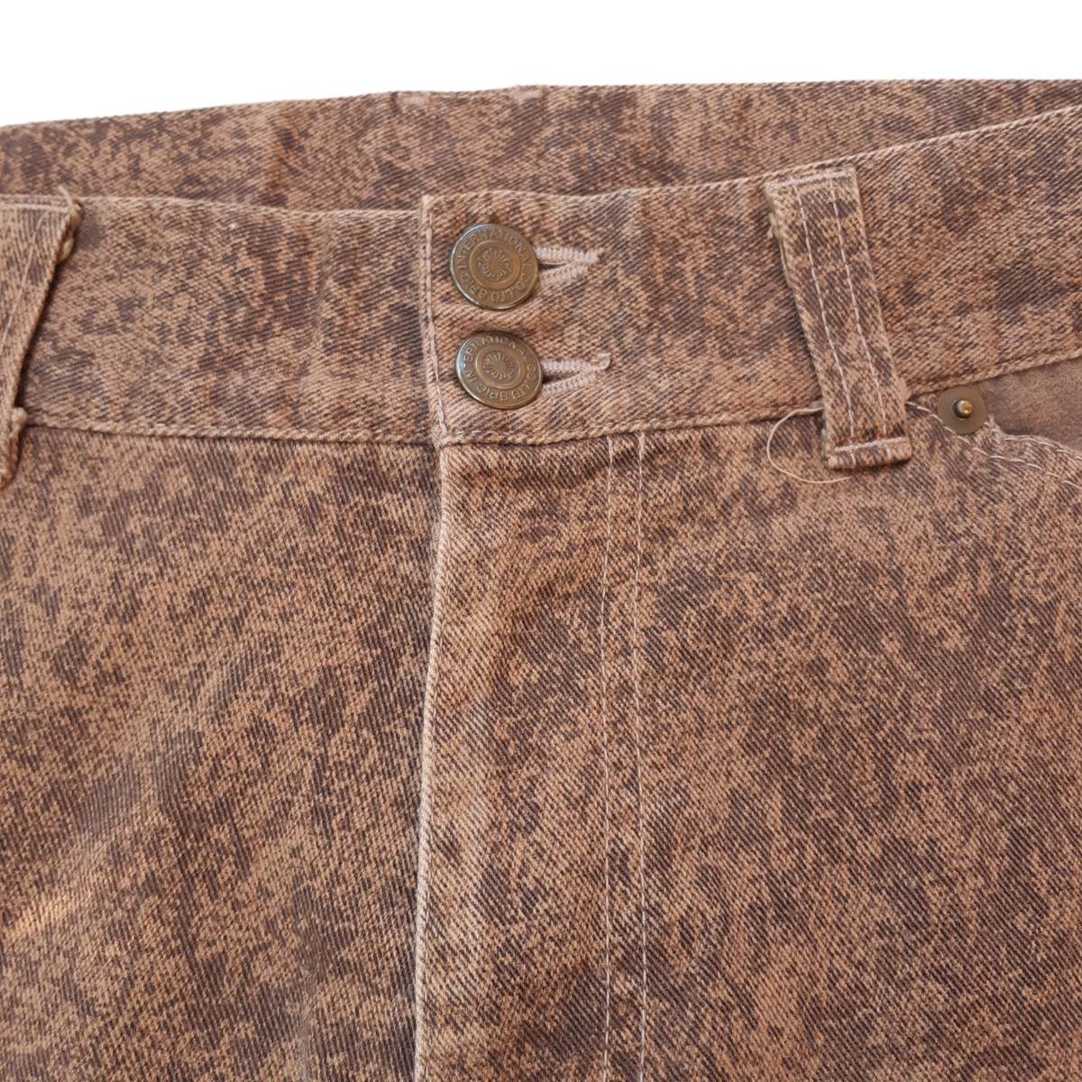 Tornado Mart Japan Pants Flared Bootcut Dyed Print Stretch Size