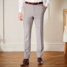 Calvin Klein Mens Slim Fit Blend Stretch Suit Pants Light Grey Size 40x32 NWT