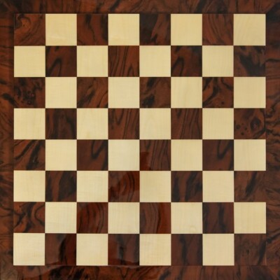 Giant Luxury Exotic Walnut, Burl & Bird's Eye Maple Chess Board from  Italy